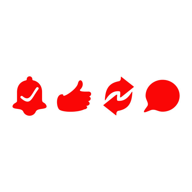 订阅，分享和评论按钮logo图片下载