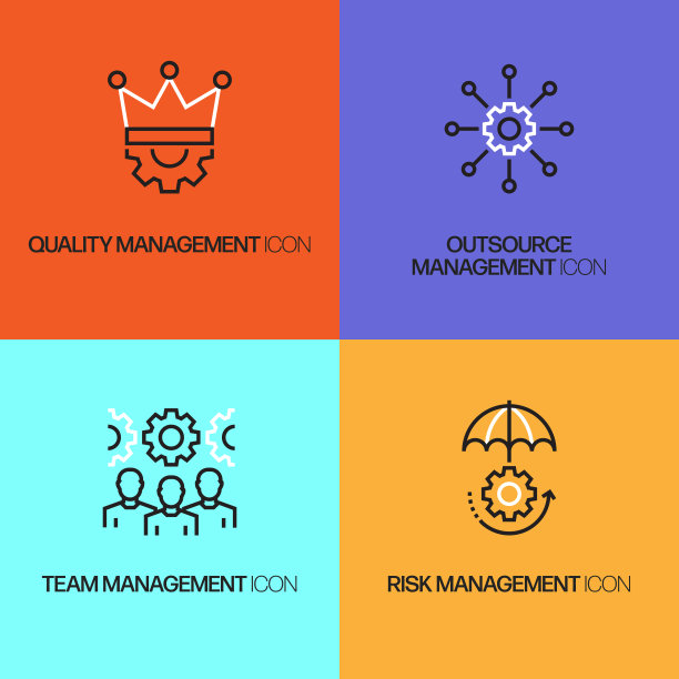 现代业务相关线图标。向量符号说明。图片下载