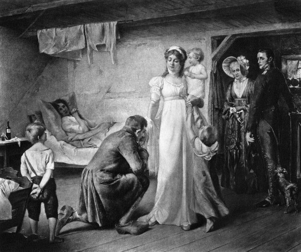 普鲁士女王路易丝拜访穷人(梅克伦堡-斯特莱利兹的路易丝)图片下载