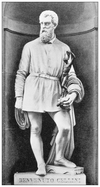 佛罗伦萨和托斯卡纳的古董旅行照片:班维努托·切利尼雕像图片下载