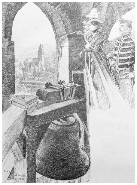 古画:布鲁日钟楼图片下载