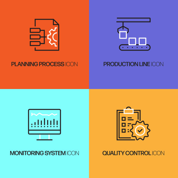 产品管理线图标，轮廓向量符号插图。图片下载