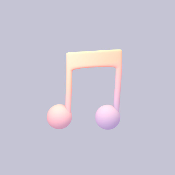 卡通八音符对象图片下载