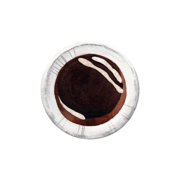 用白色陶瓷碟子盛酱油。从上面看。水彩插图。孤立的白色背景。亚洲食品。图片下载