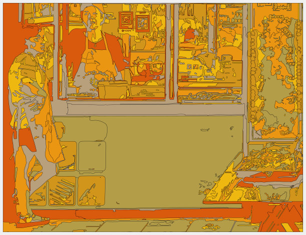 抽象的霓虹灯虚拟世界购物者在商店前的城市街景背景图片下载