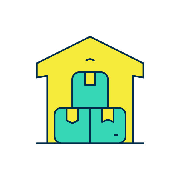 填充轮廓全仓库图标孤立的白色背景。向量图片下载