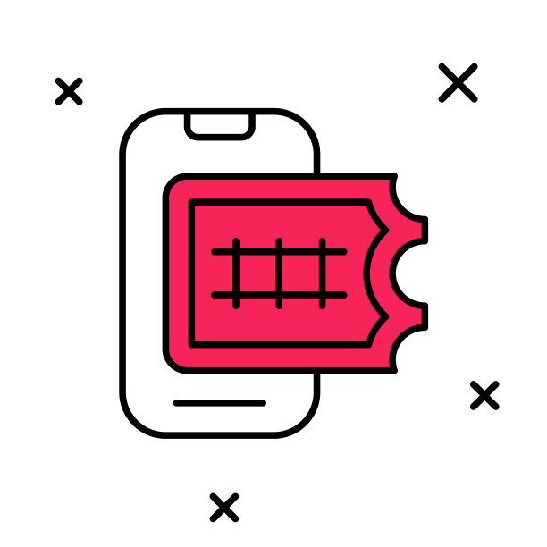 在线订票和购买应用程序界面图标隔离在白色背景。代理商手中排序。屏幕上的电子火车票。向量图片下载