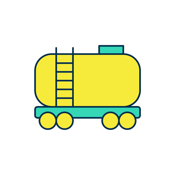 填充轮廓油铁路储罐图标孤立的白色背景。火车车厢上的火车油箱。铁路货运。石油工业。向量图片下载