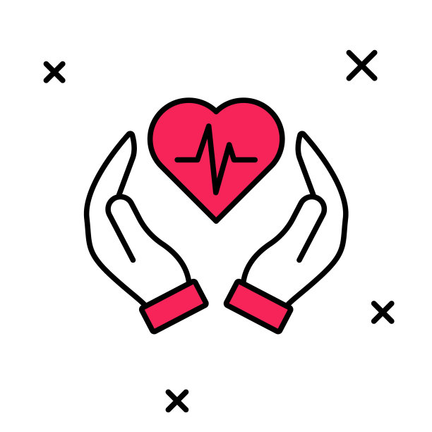 填充轮廓人寿保险图标孤立的白色背景。安全、安全、保护、保护的理念。向量图片下载