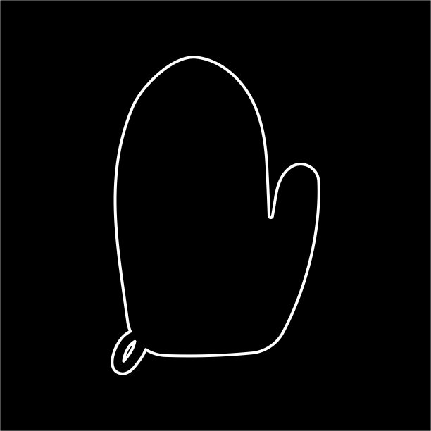 厨房连指手套线涂鸦烹饪元素图标图片下载