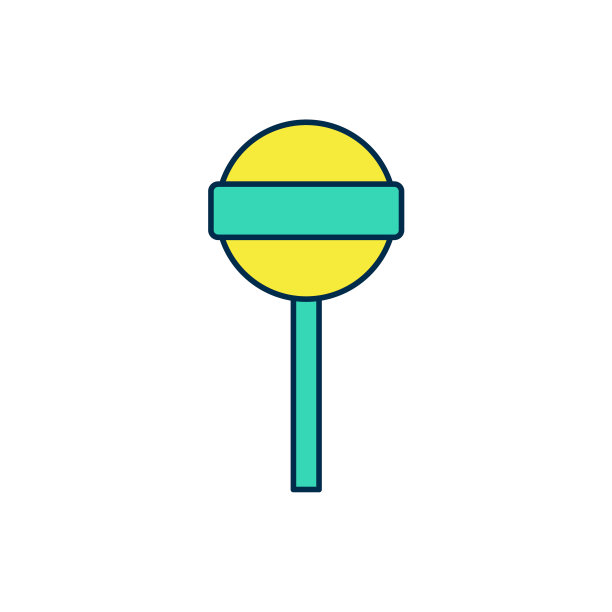 填充轮廓棒棒糖图标孤立的白色背景。美食，美味的象征。万圣节派对快乐。向量图片下载