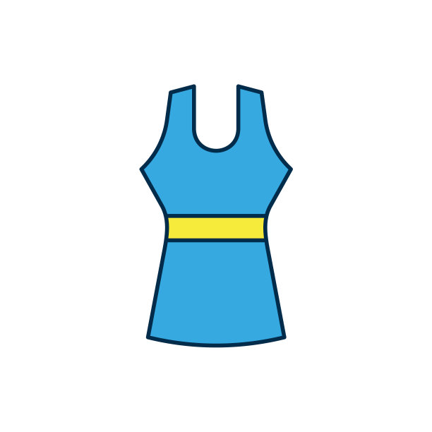 填充轮廓妇女服装图标孤立的白色背景。衣服的迹象。向量图片下载