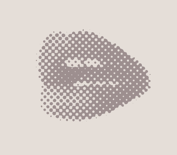 半色调模式女性嘴唇与感官的表达图片下载