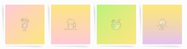 渐变夏季背景。商业，装饰图案，社交媒体帖子或其他设计布局的美学海报或横幅模板。旅游，放松和海上度假的心情。鲜艳的色彩图片下载