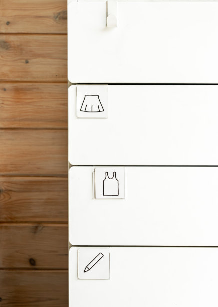 衣物收纳组织与整理、分类的概念图片下载