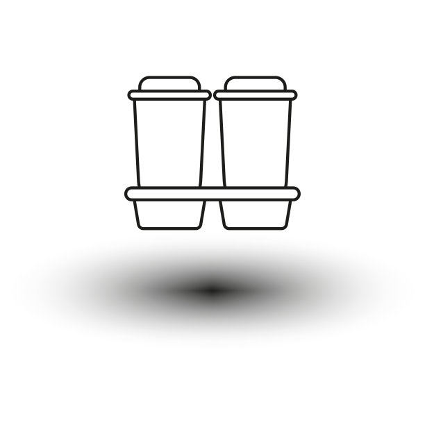 带走咖啡托盘图标。矢量插图。每股收益10。图片下载