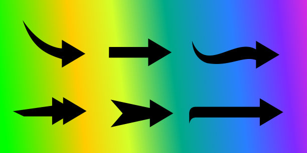 黑色箭头向量集合。箭头矢量插图和集合。箭头矢量图标。图片下载