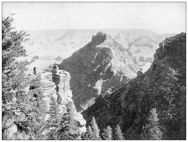 大峡谷的古董旅行照片:艾尔斯山图片下载