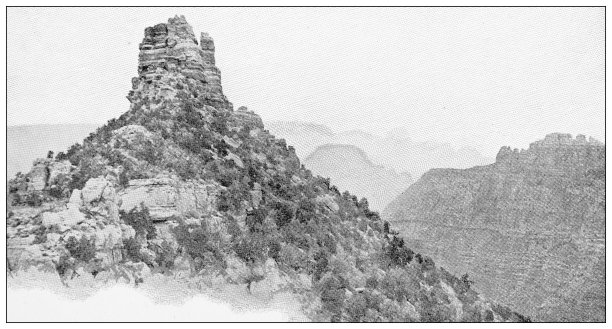 大峡谷古色古香的旅行照片:雷普利丘图片下载