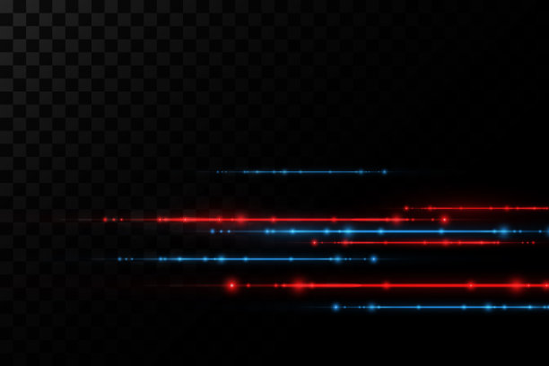 未来科技，灿烂一景动态。霓虹闪光和彩色射线。图片下载