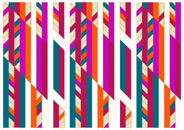 织物图案设计。有棕色、橙色、绿色和白色可供选择，它是一条水平和垂直的直线图片下载