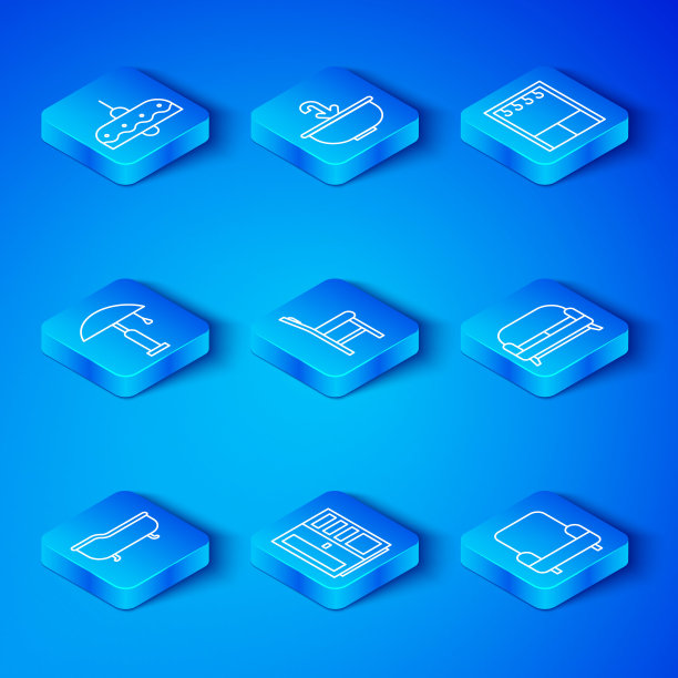 集线浴缸，椅子，衣柜，沙发，台灯，吊灯和扶手椅图标。向量图片下载