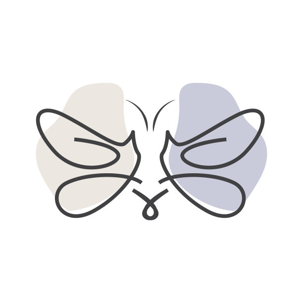 蜻蜓标志，飞行动物设计，昆虫矢量插图模板图片下载