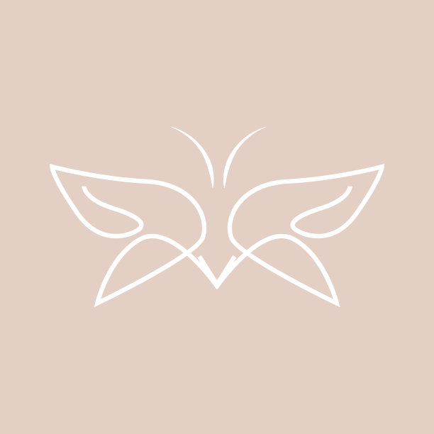 蜻蜓标志，飞行动物设计，昆虫矢量插图模板图片下载