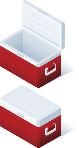 打开和关闭冰冷却器图片下载