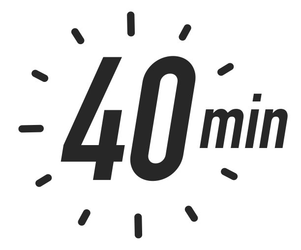 定时器图标40分钟矢量黑色图片下载