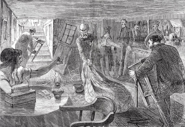 1873年，纽约，清理地下室图片下载