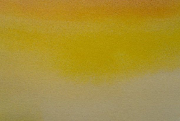 水彩抽象背景橙色到黄色的渐变颜色。手绘水彩画。图片下载