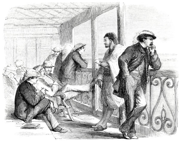 苏伊士阳台速写图片下载