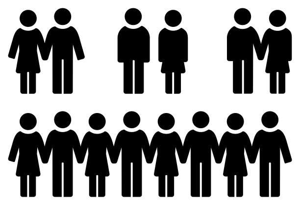 人物图标合集：男人和女人图片下载