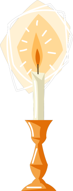 烛台上燃烧的蜡烛图片下载