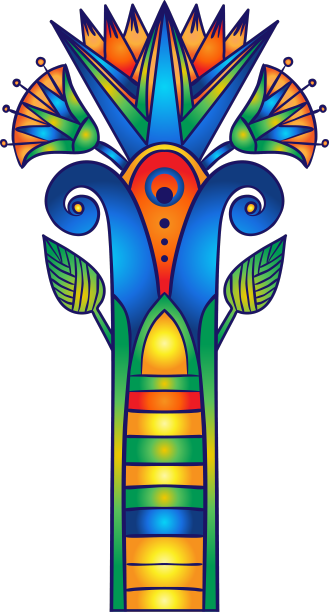 埃及花卉色彩丰富的设计元素集图片下载