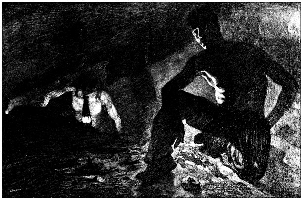 古董插图:马达加斯加，煤矿工人图片下载