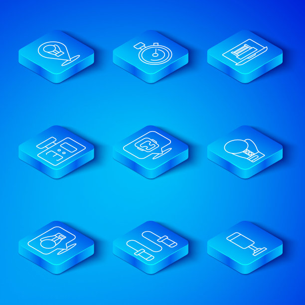 设置线拳击手套，头盔，跳绳，环，运动机械记分牌，和沙袋图标。向量图片下载