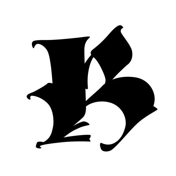 哥特式书信。向量。旧的字母表。这个符号被隔离在白色背景上。中世纪的书法拉丁字母。公司的标志。字母组合。一种优雅的纹身字体。图片下载