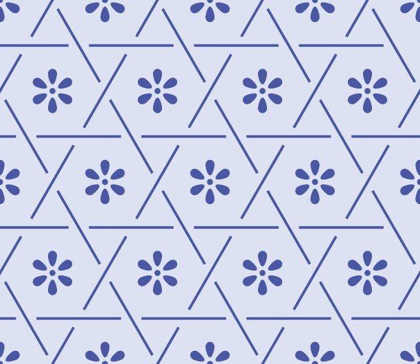 日本花编织星矢量无缝模式图片下载