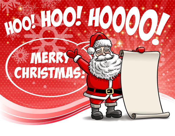 圣诞老人的卡通纸图片下载