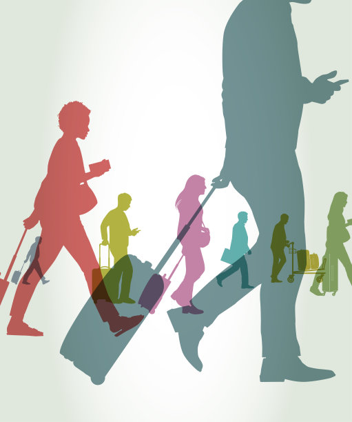 商务旅客在机场图片下载