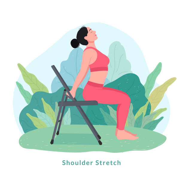伸展肩膀瑜伽姿势。为瑜伽日庆祝活动做瑜伽的年轻女子。图片下载