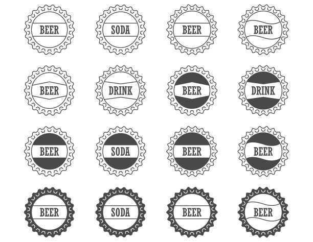 瓶盖矢量图标图片下载