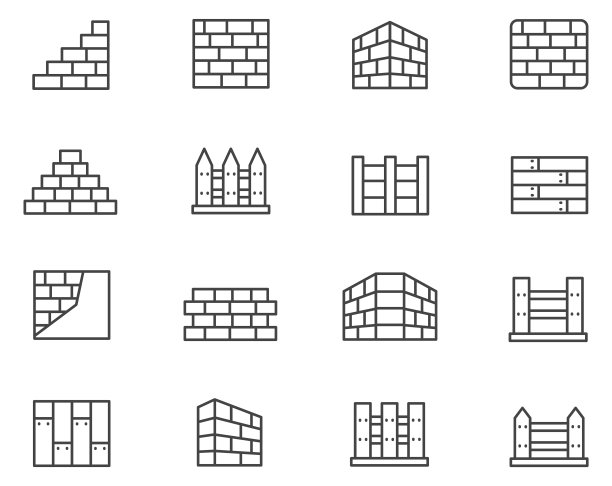 墙矢量图标图片下载