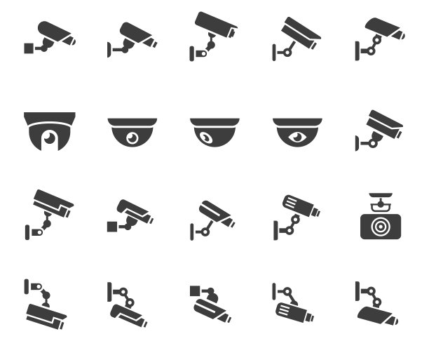 安全摄像头图标集图片下载