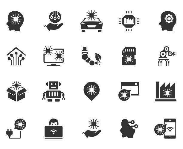 人工智能图标集图片下载