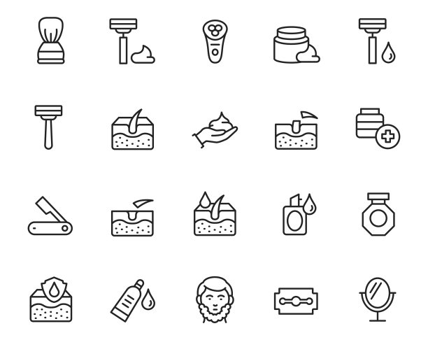 剃须线图标设置图片下载