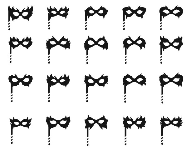 嘉年华面具图标集图片下载