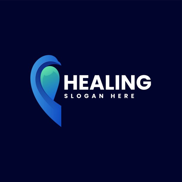 矢量插图治疗鸟梯度彩色风格。图片下载